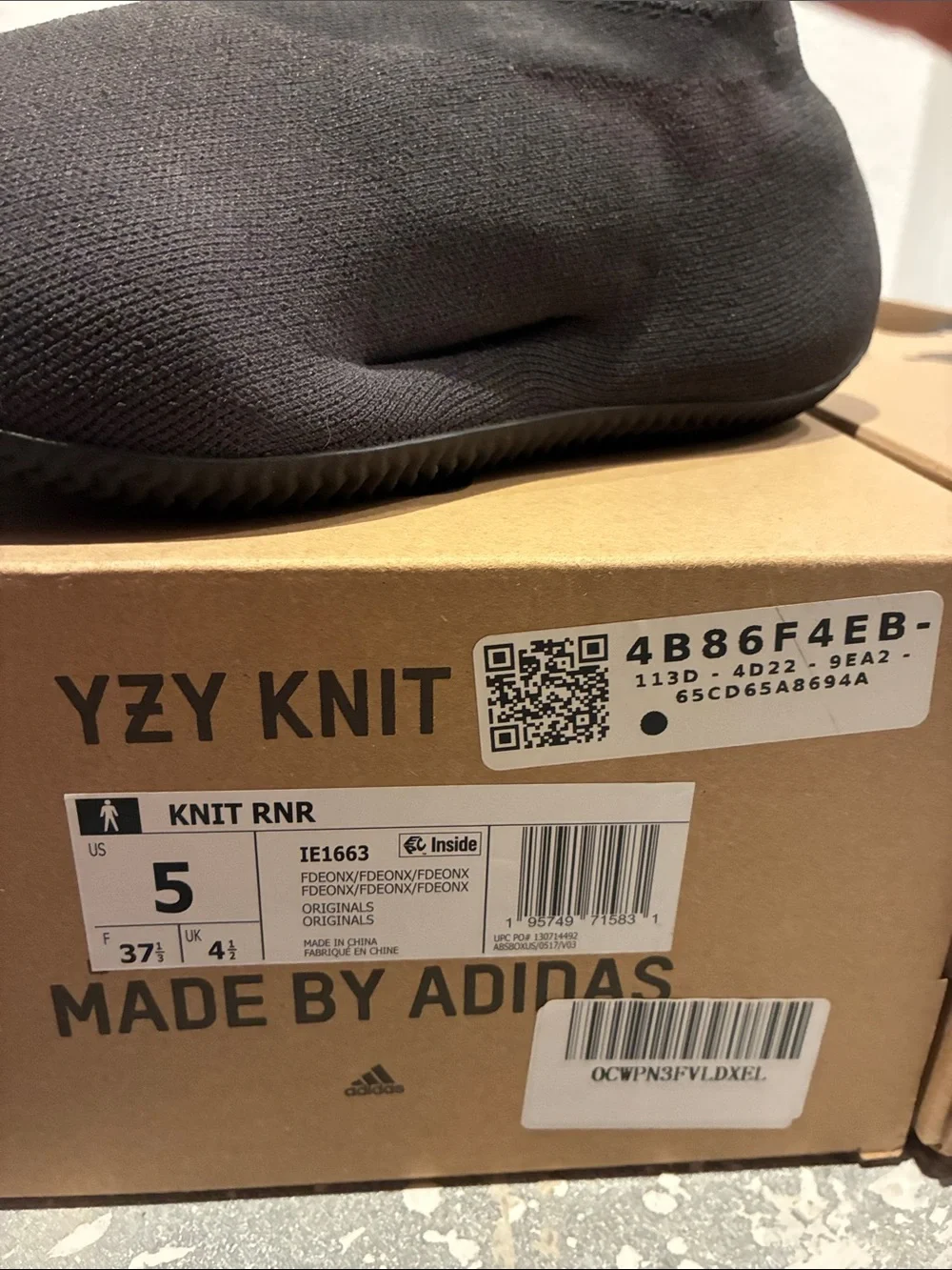 adidas YZY Knit RNR Slip-On Sneakers in Black